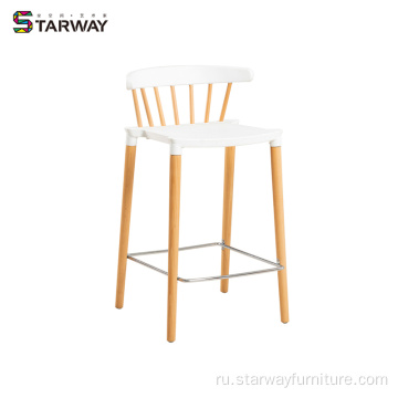 Современный стиль пластиковый деревянный бар стул BS-S005E